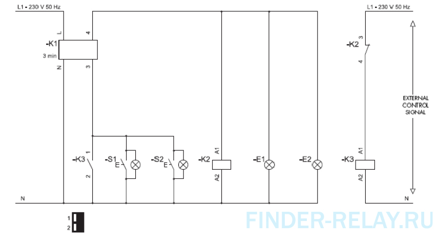 Финдер реле схема