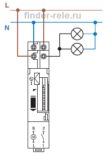 Схема подключения реле времени программируемого