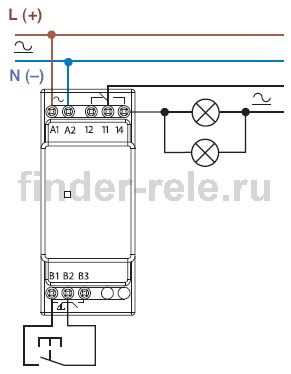 Finder реле схема подключения