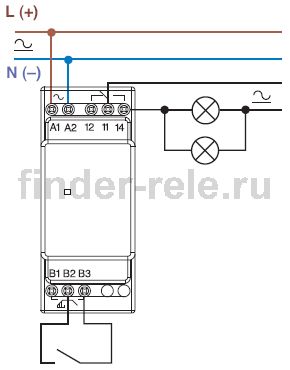 Реле финдер схема