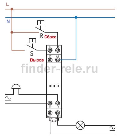 Finder схема подключения