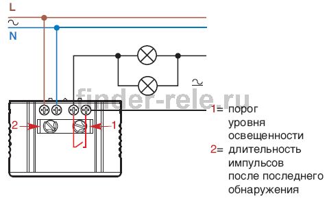 Схема подключения светильника с датчиком движения через выключатель