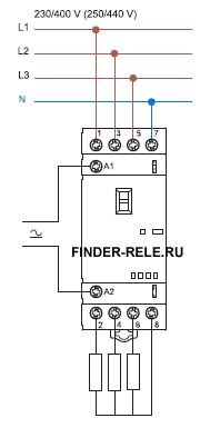 Модульный контактор legrand 412501 25а схема подключения