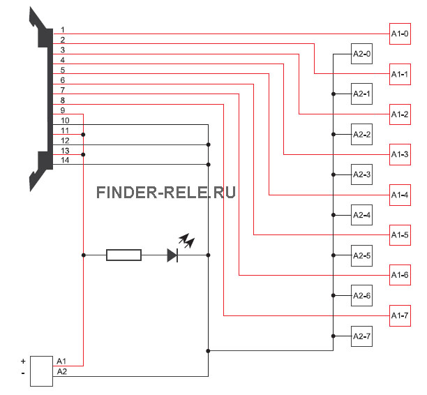 Finder схема подключения